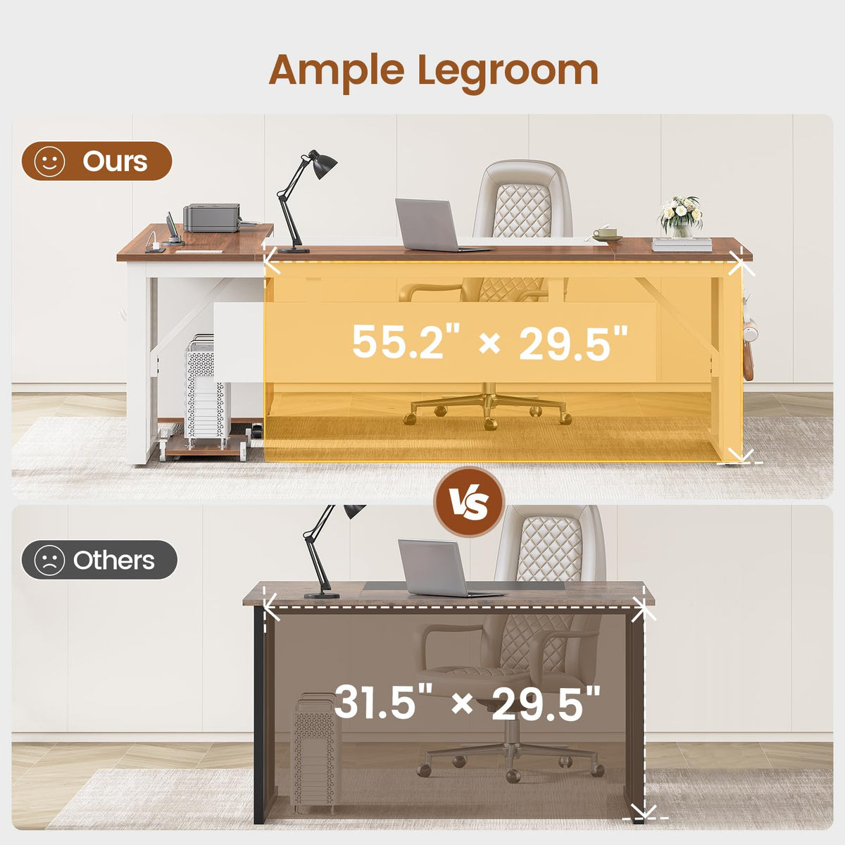 71" White L Shaped Computer Desk with Drawers Q24558