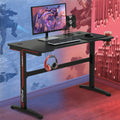 47 Inch T-Shaped Gaming Desk with Headphone Hook and Cup Holder Z217