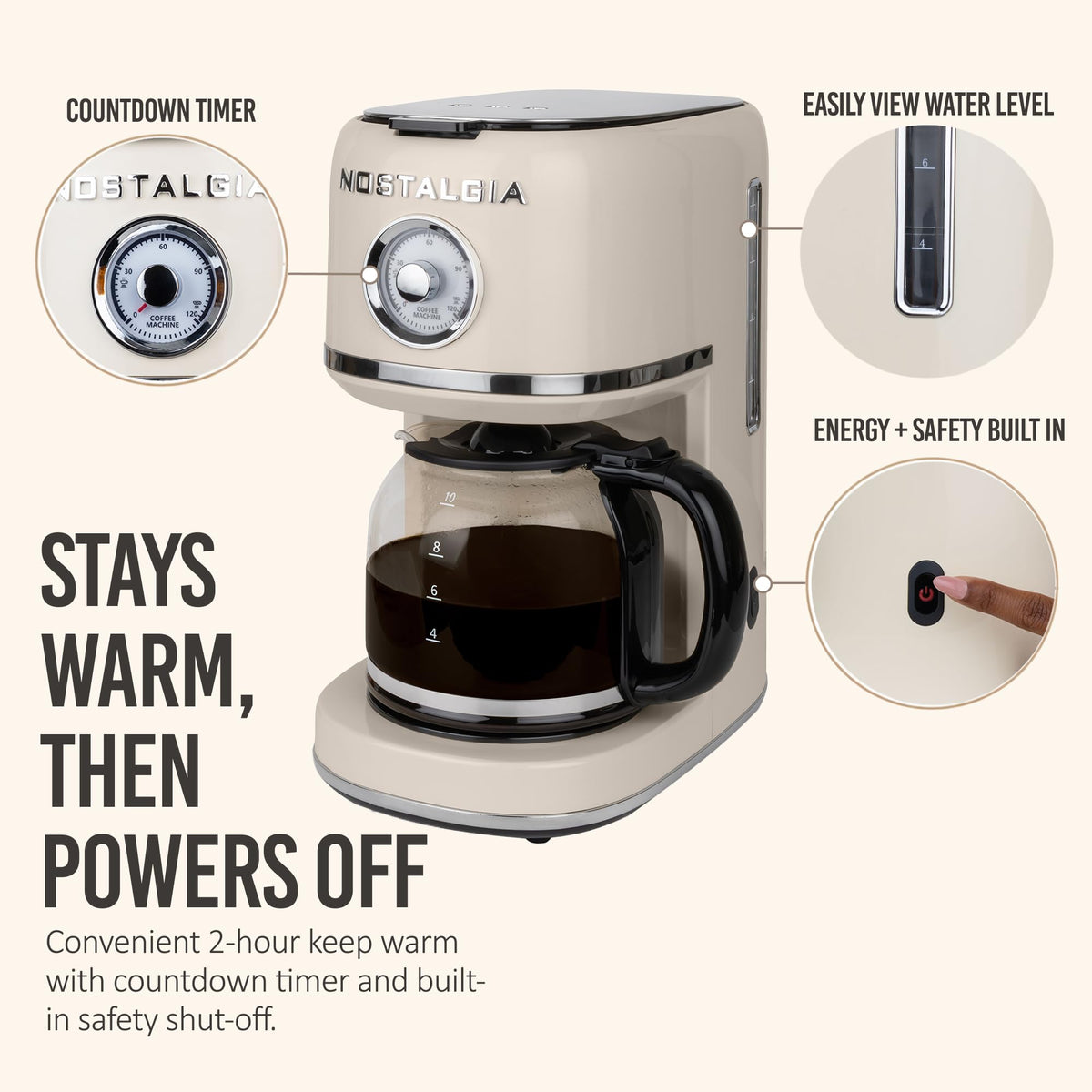 Cream 10 Cup Coffee Maker K36854