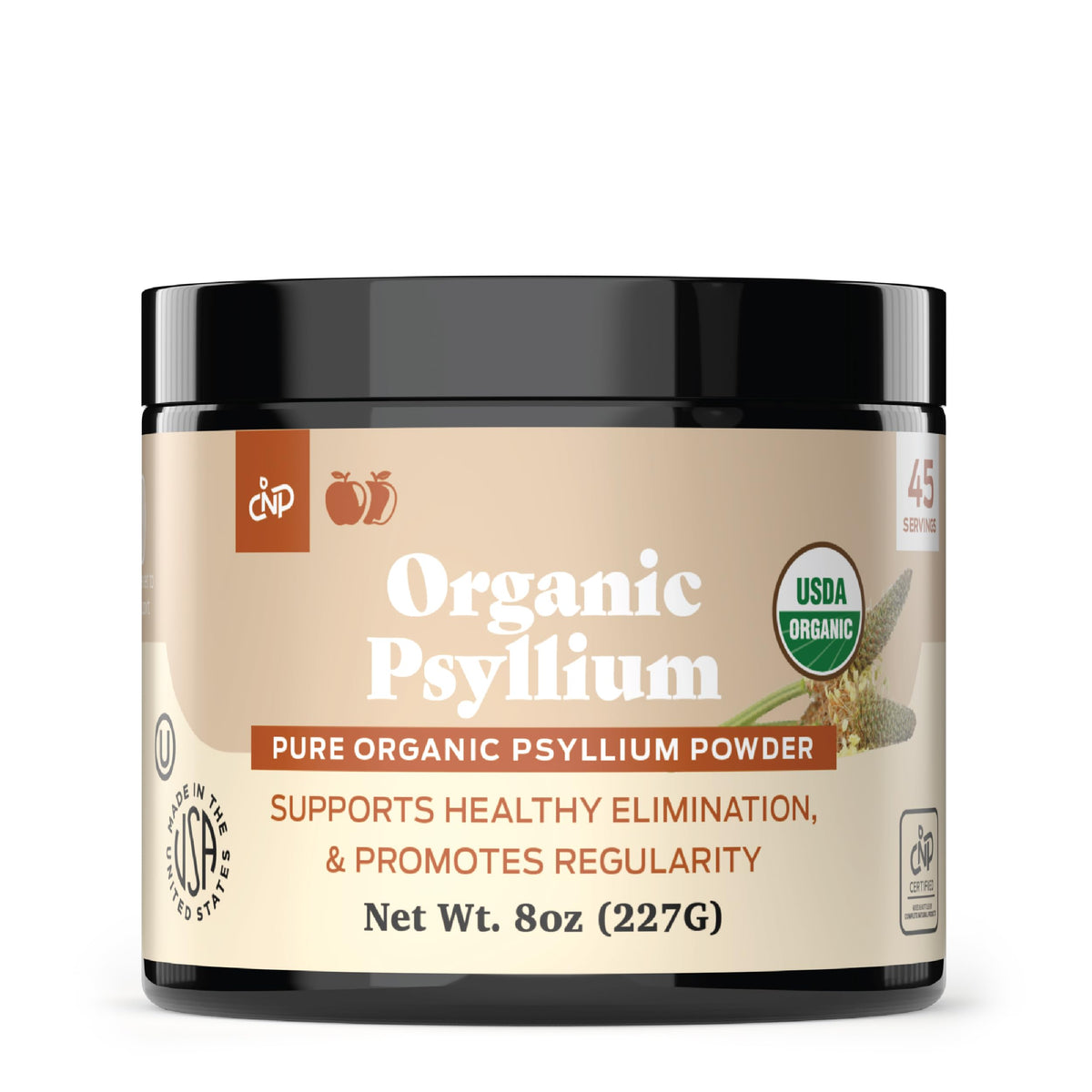 Organic Psyllium Husk Powder 10oz Unflavored Fiber Supplement B6519