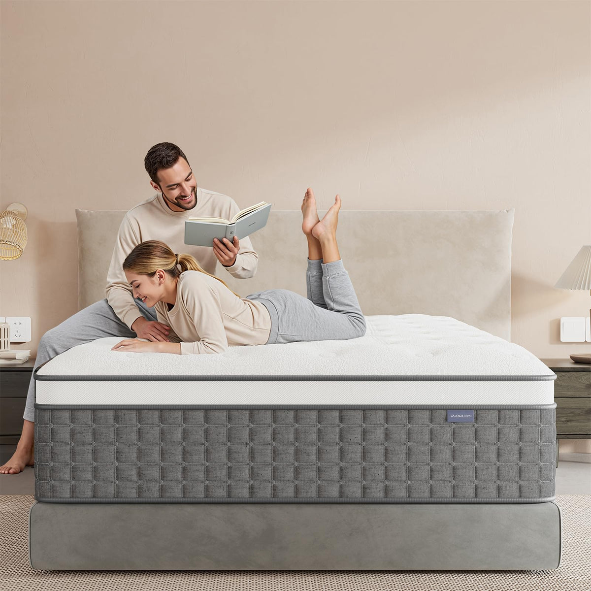 Full Size 12 Hybrid Medium Firm Memory Foam Pocket Springs Mattress V1333