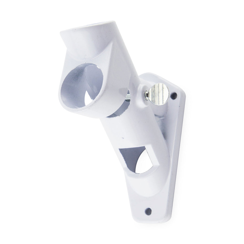 Aluminum Flagpole Bracket White Powder Coated 2-Position Pole Holder M210053