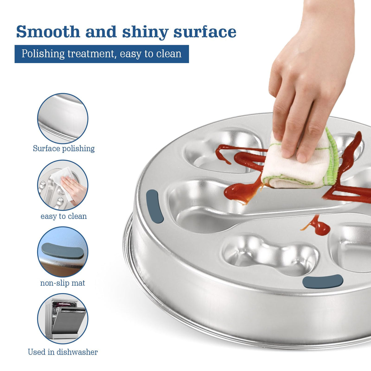 Stainless Steel Non-Slip Slow Feeder Dog Bowl C140