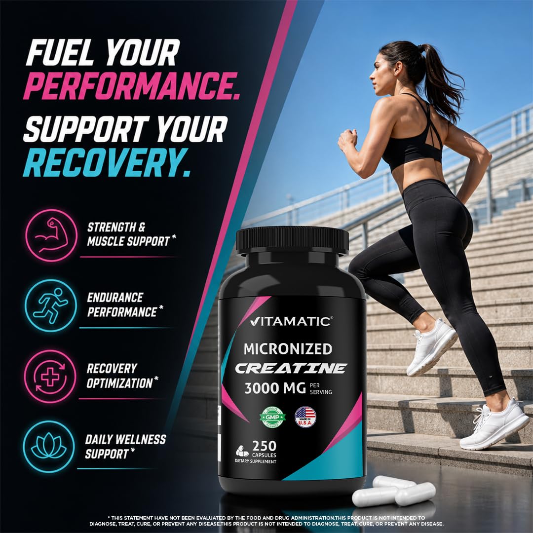 Micronized Creatine Monohydrate 3000 mg 250 Capsules C730546