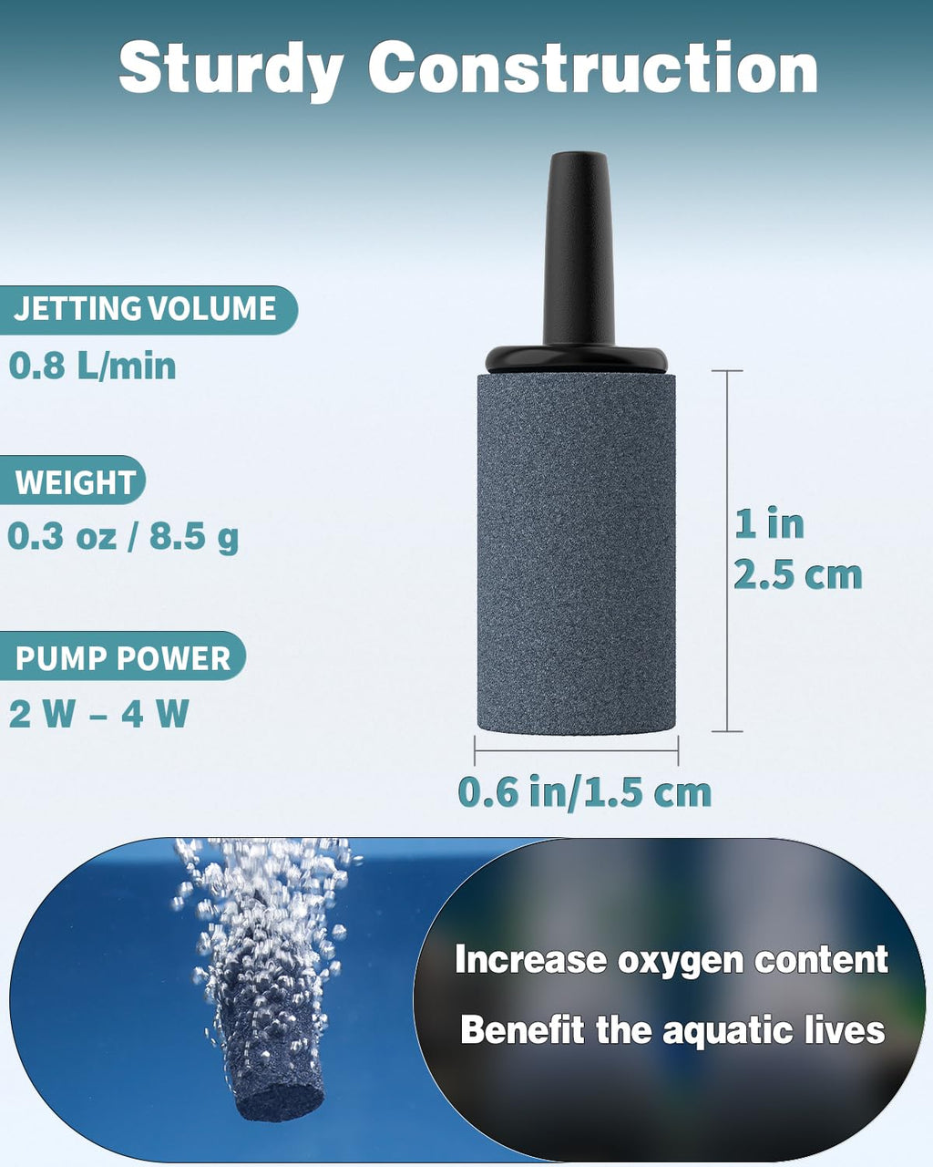 1 Inch Aquarium Air Stone 10 Pack H760505