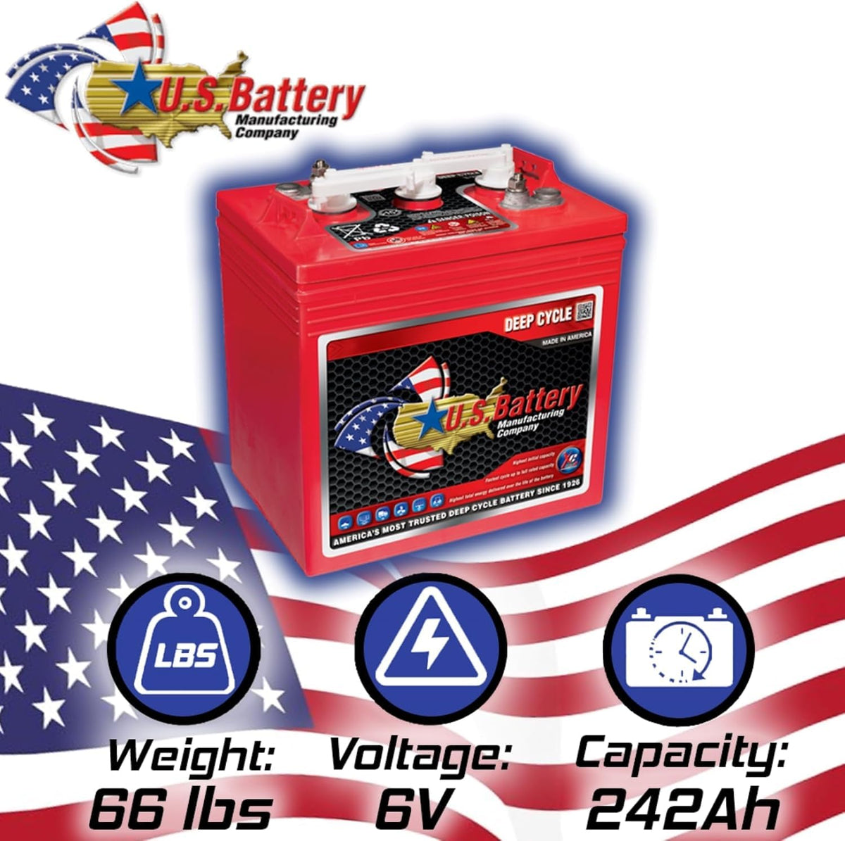 6V 240Ah Flooded Lead Acid Deep Cycle Battery x 4 V14776