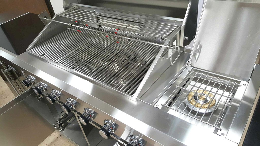 304 Stainless Steel 8 Burner Propane/Natural Gas BBQ Grill with Cover O2001