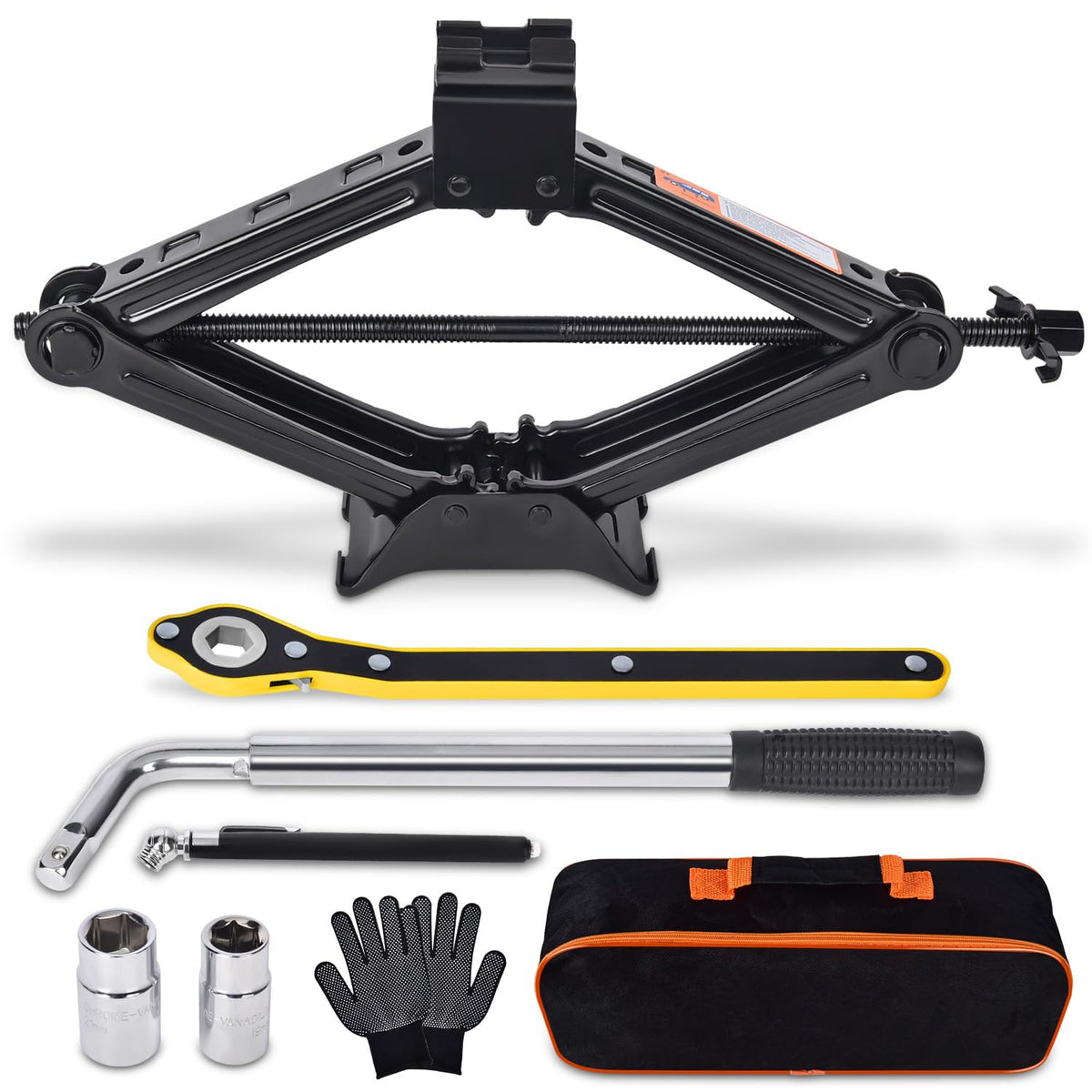 2 Ton Scissor Car Jack with Lug Wrench K173066