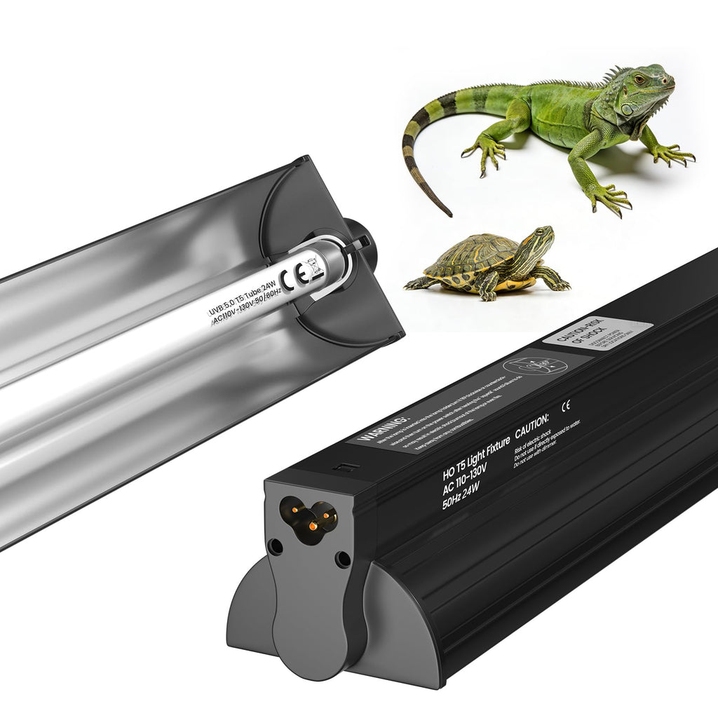 24W T5 5.0 UVB Reptile Light Fixture Combo Kit Y403290