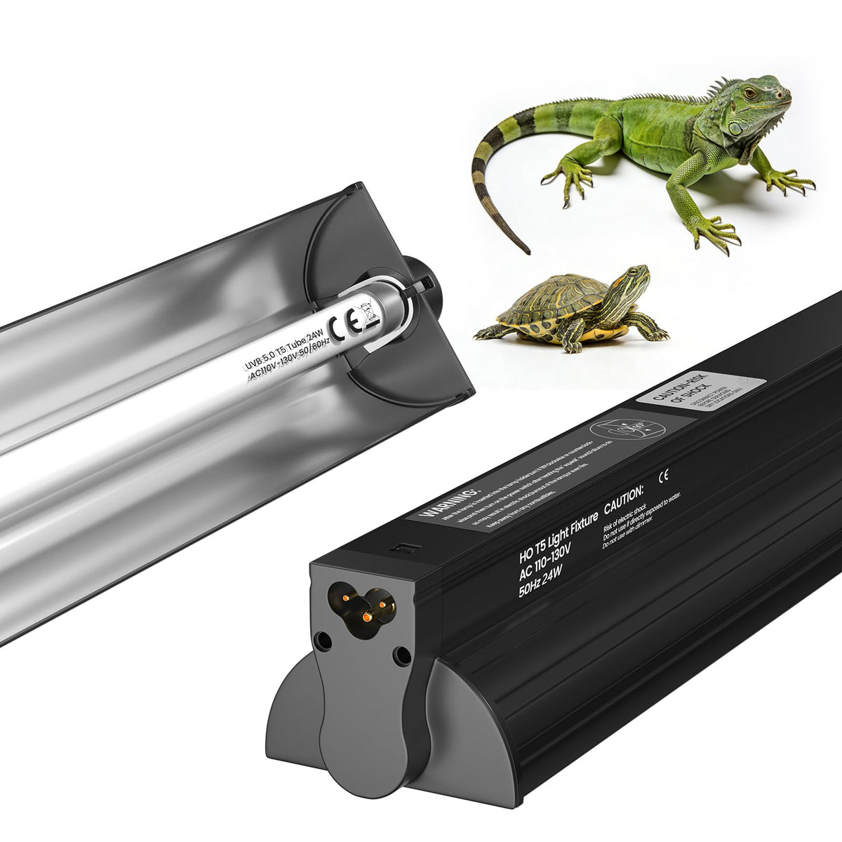 24W T5 5.0 UVB Reptile Light Fixture Combo Kit Y403290