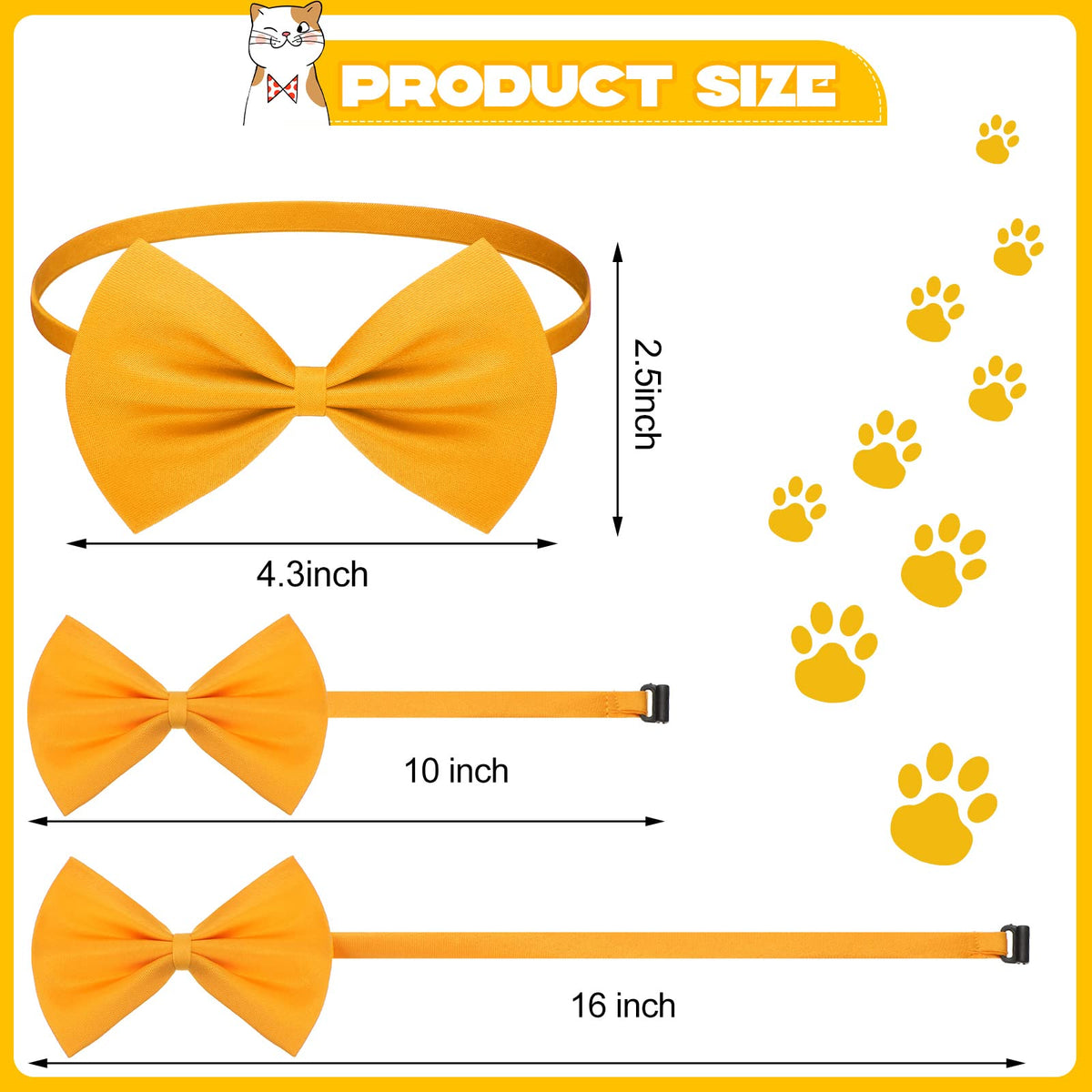 120 Pcs Dog Bow Ties with Adjustable Collar C85349