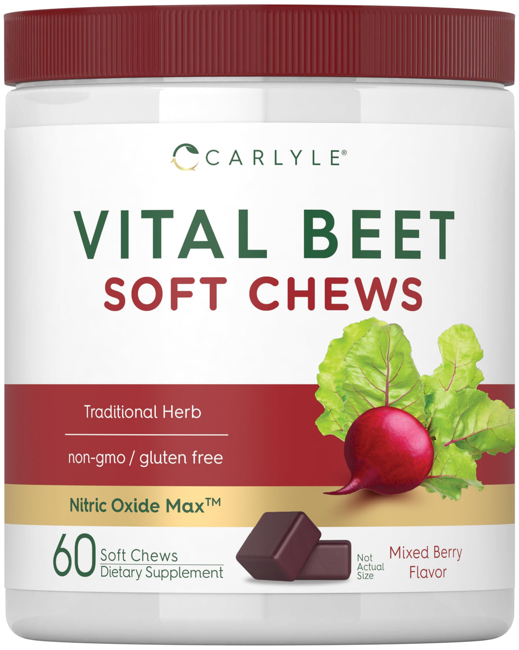 Beet Root Soft Chews 60 Count Mixed Berry Flavor L69679