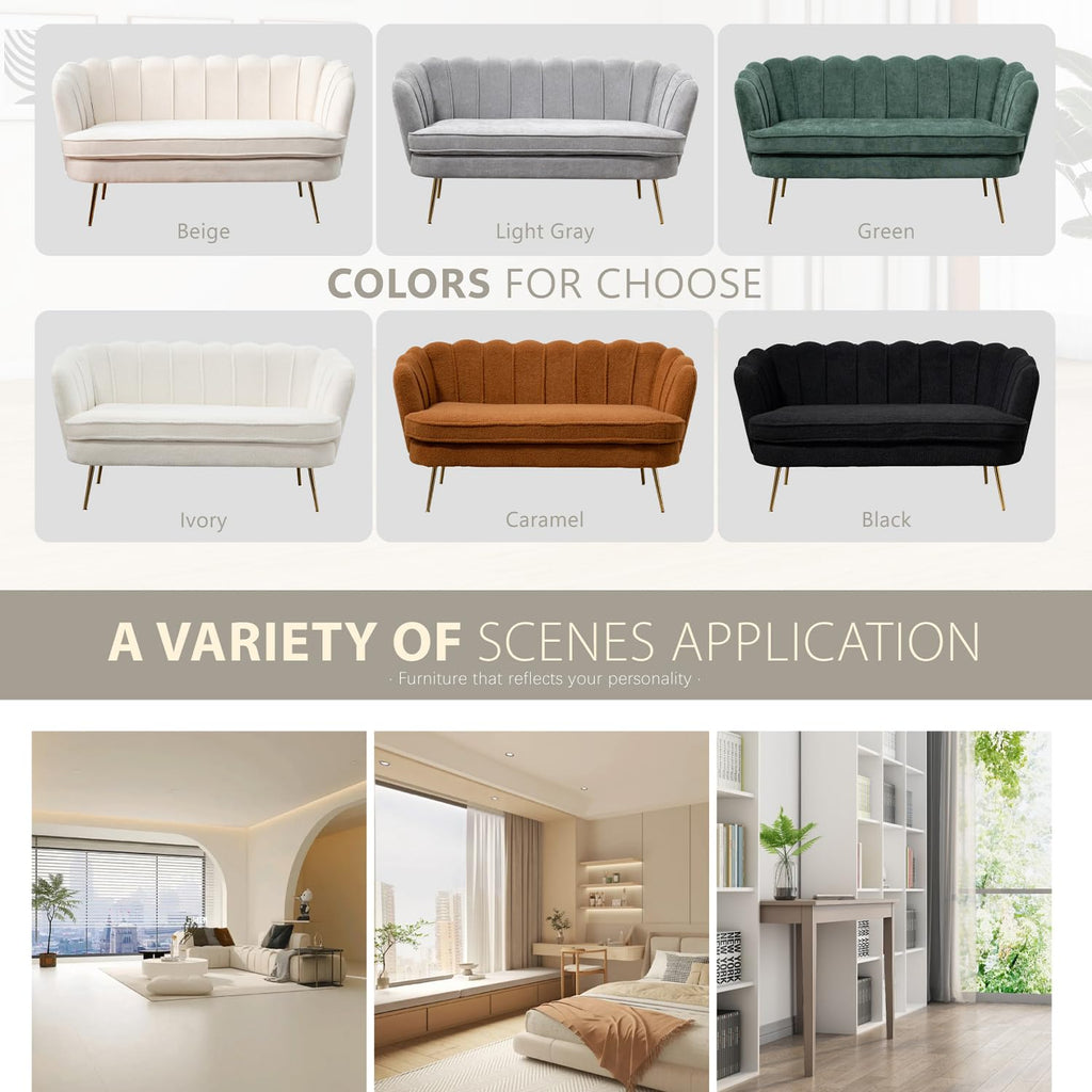 Light Gray Small Loveseat Sofa W115