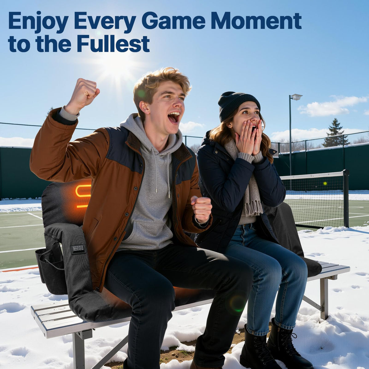 25'' Heated Stadium Seat with Back Support I4751