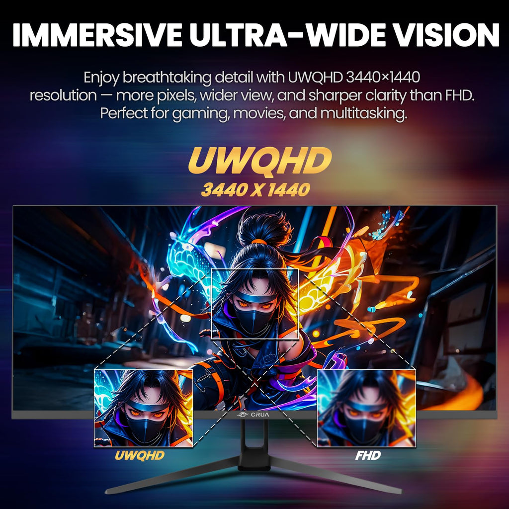 34 Inch 165Hz UWQHD IPS Ultrawide Gaming Monitor Y989498