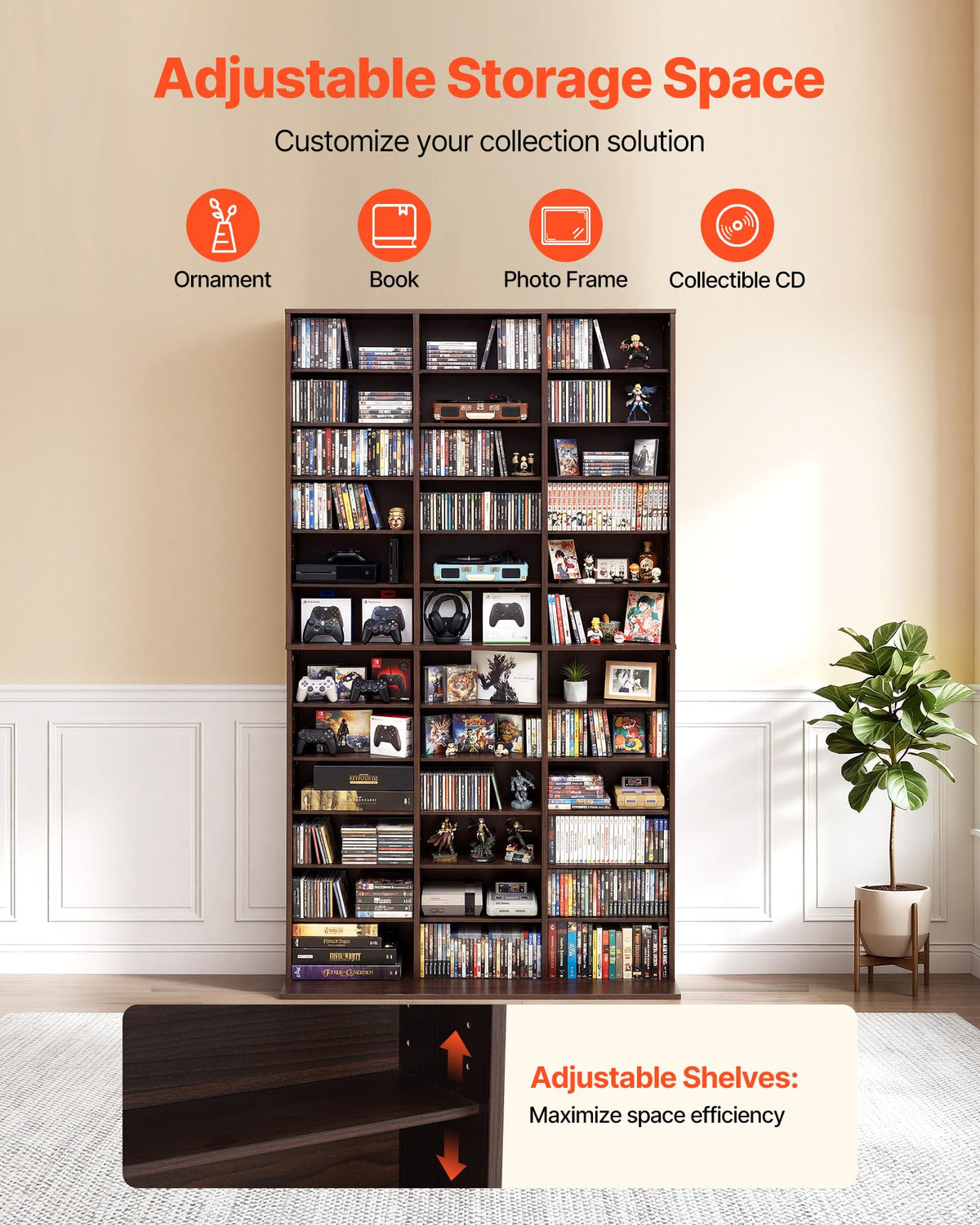 12-Tier Media Storage Cabinet T3232