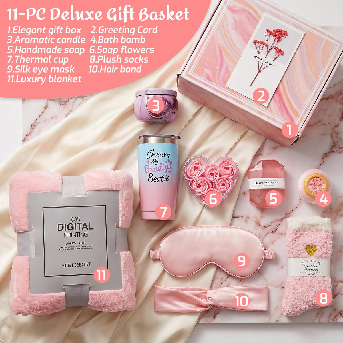 Get Well Soon Gift Baskets for Women I164