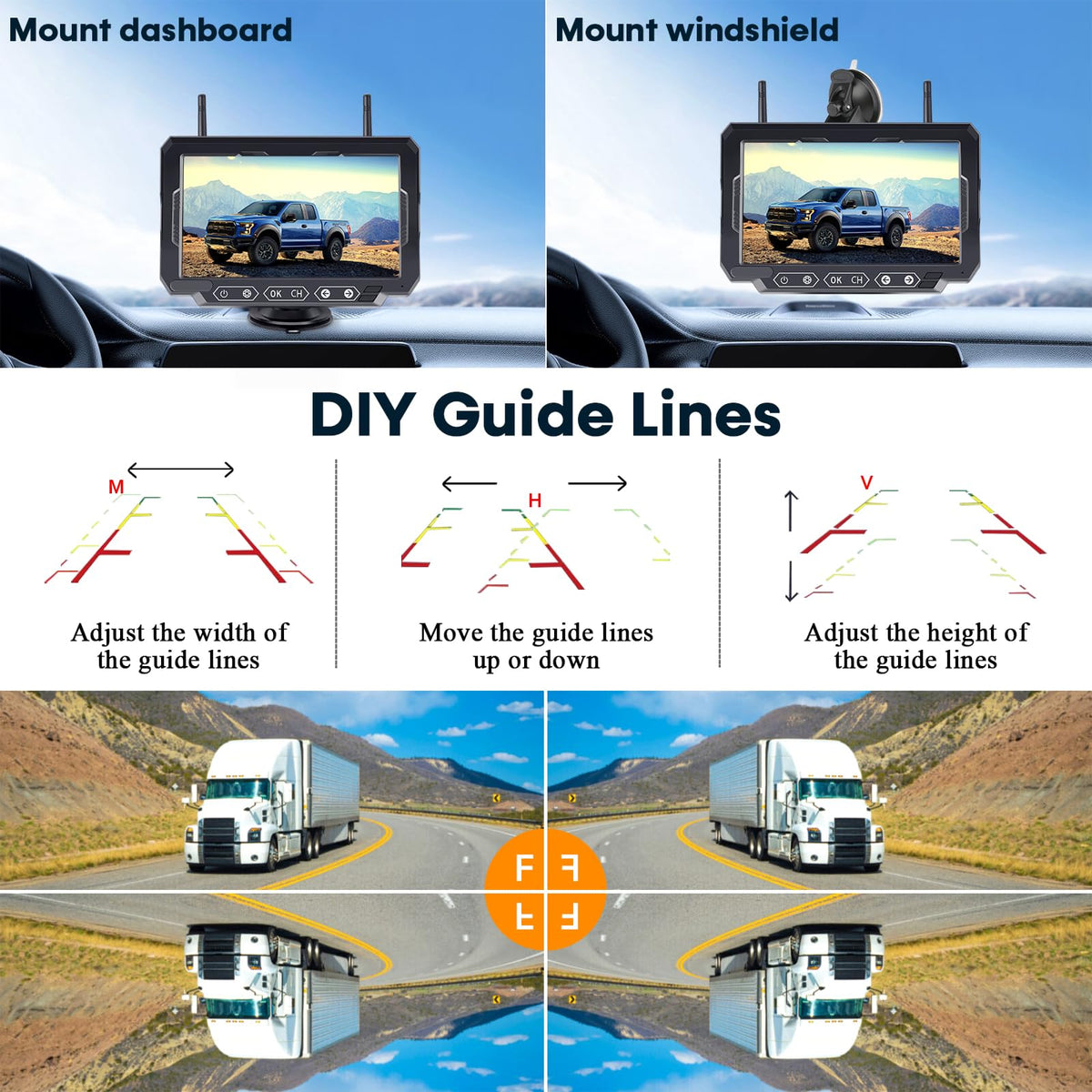 1080P HD Wireless Backup Camera E751706