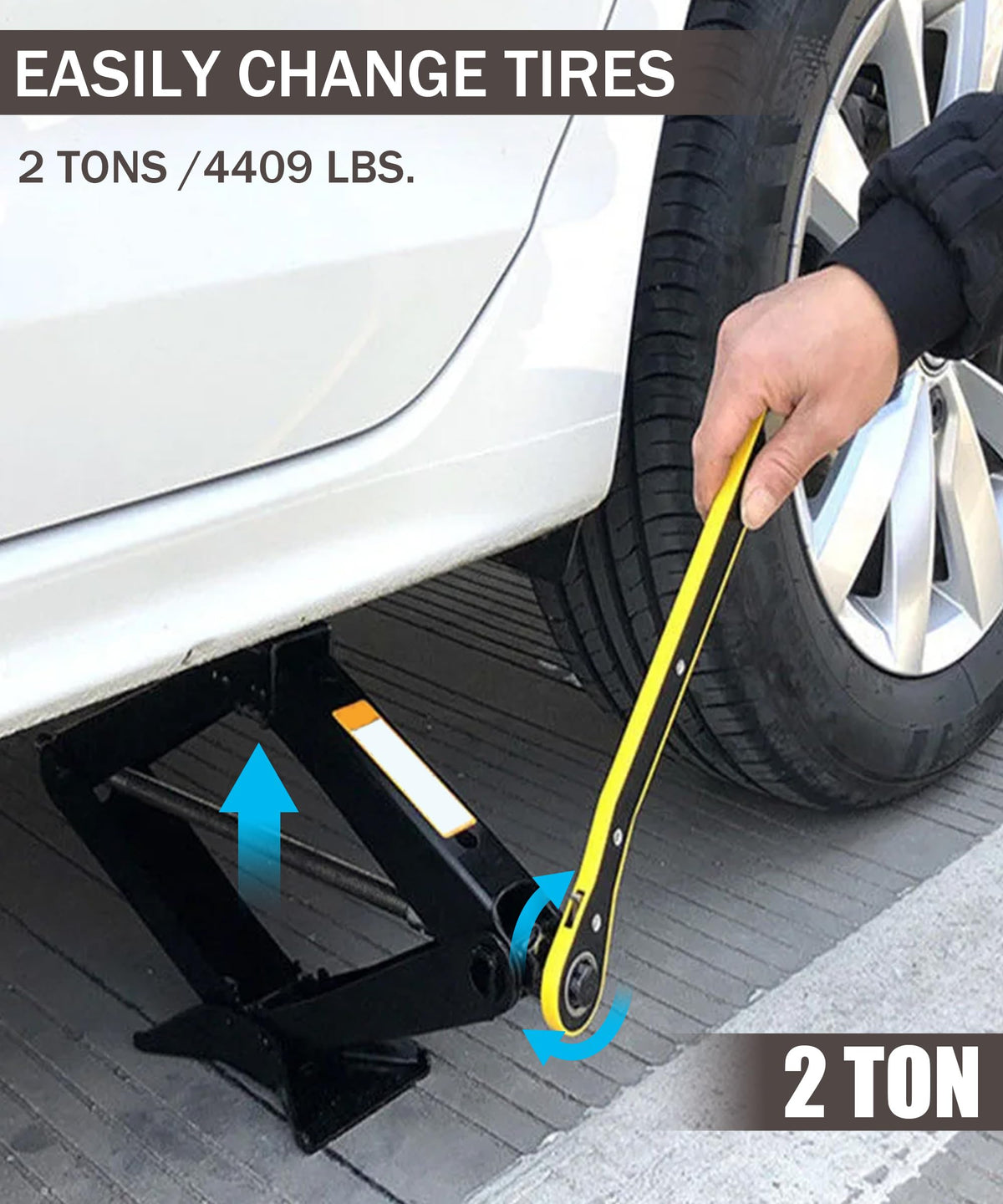 2 Ton Scissor Jack Lift with Lug Wrench X710
