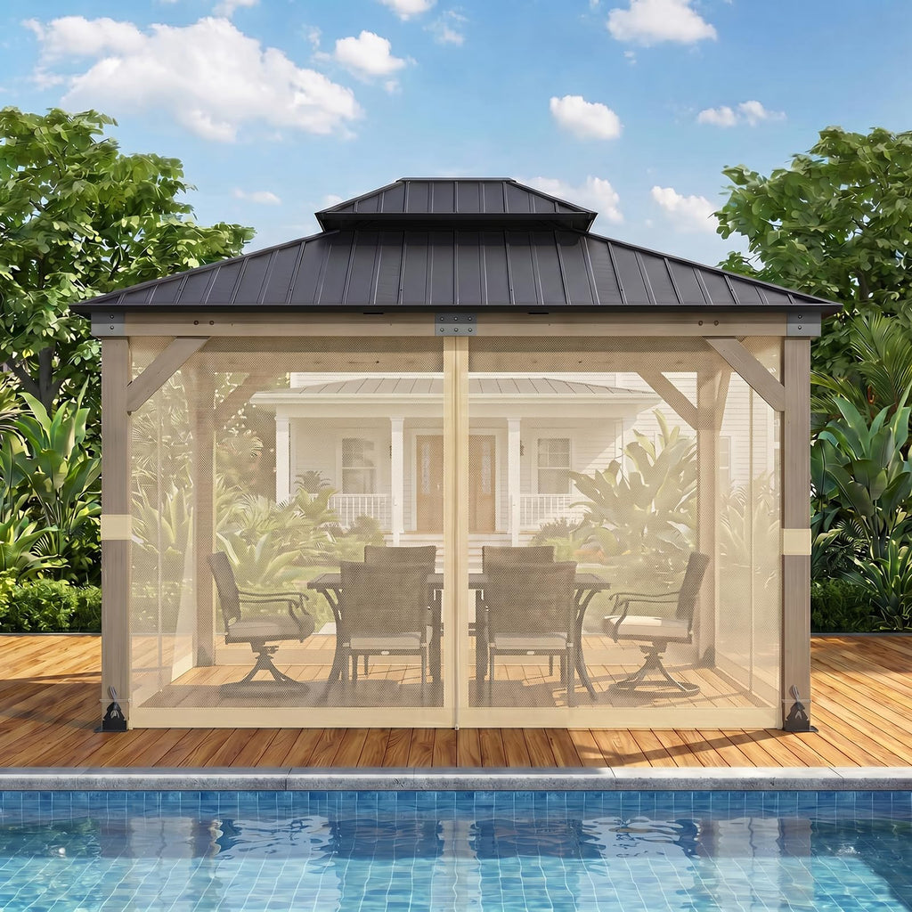 12'x14' Mosquito Netting Screen for Gazebo M87881