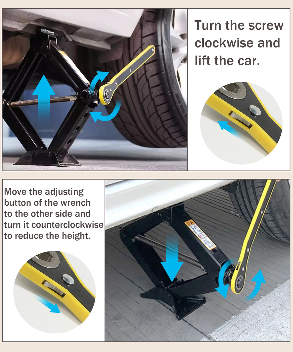 2 Ton Scissor Jack Lift with Lug Wrench X710