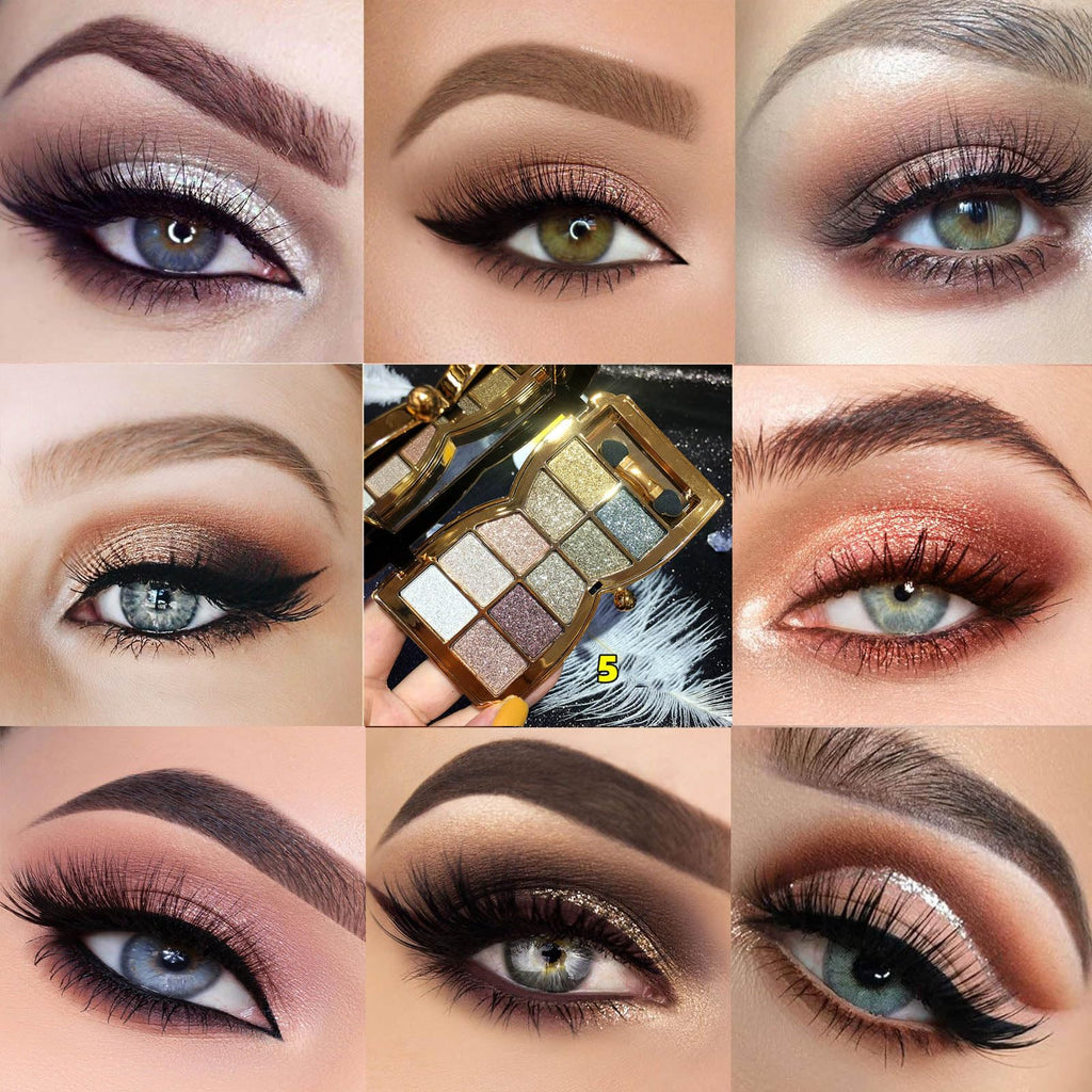 10 Colors Shimmer & Matte Glitter Eyeshadow Palette A3434
