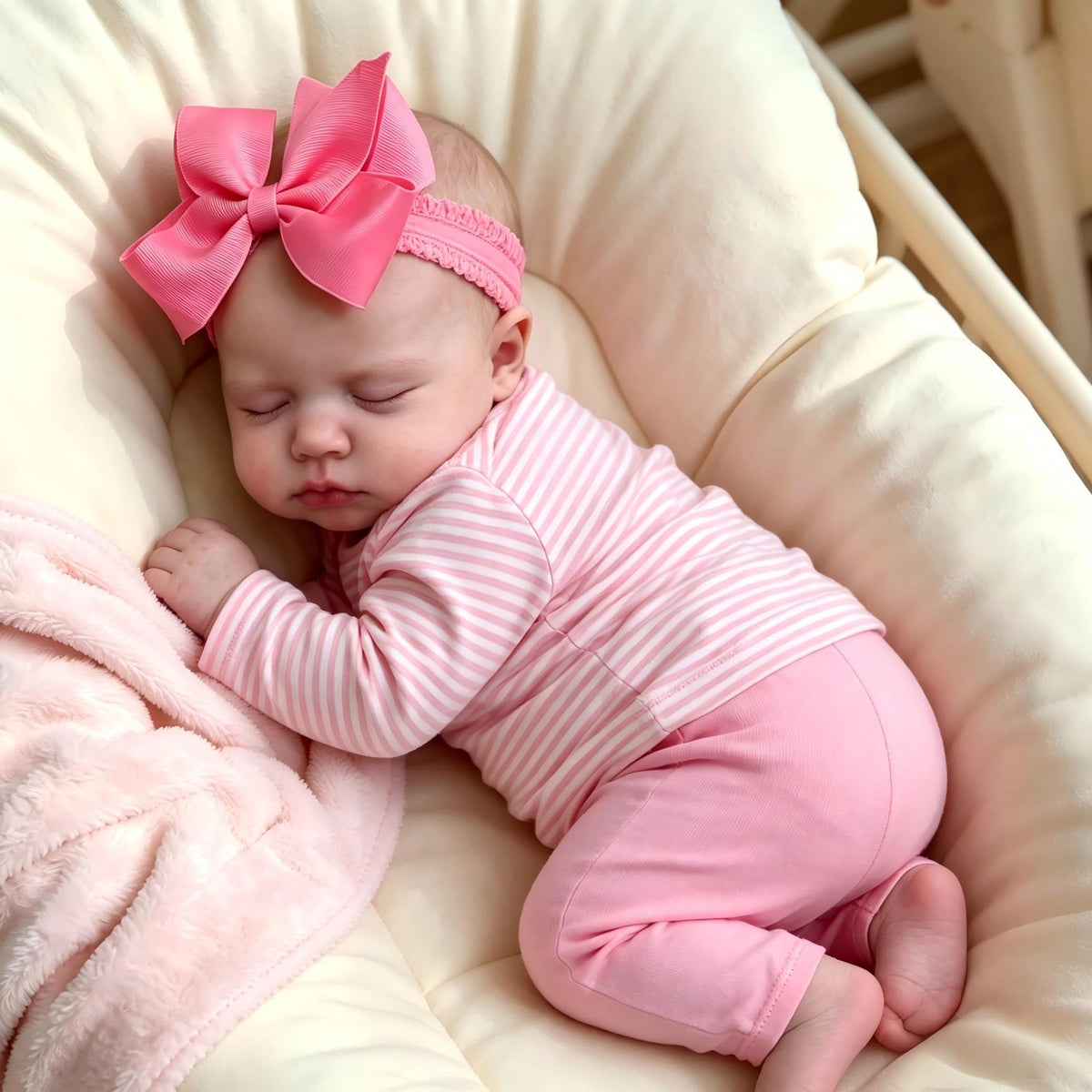 20 Inch Realistic Newborn Baby Dolls with Pink Clothes L954774
