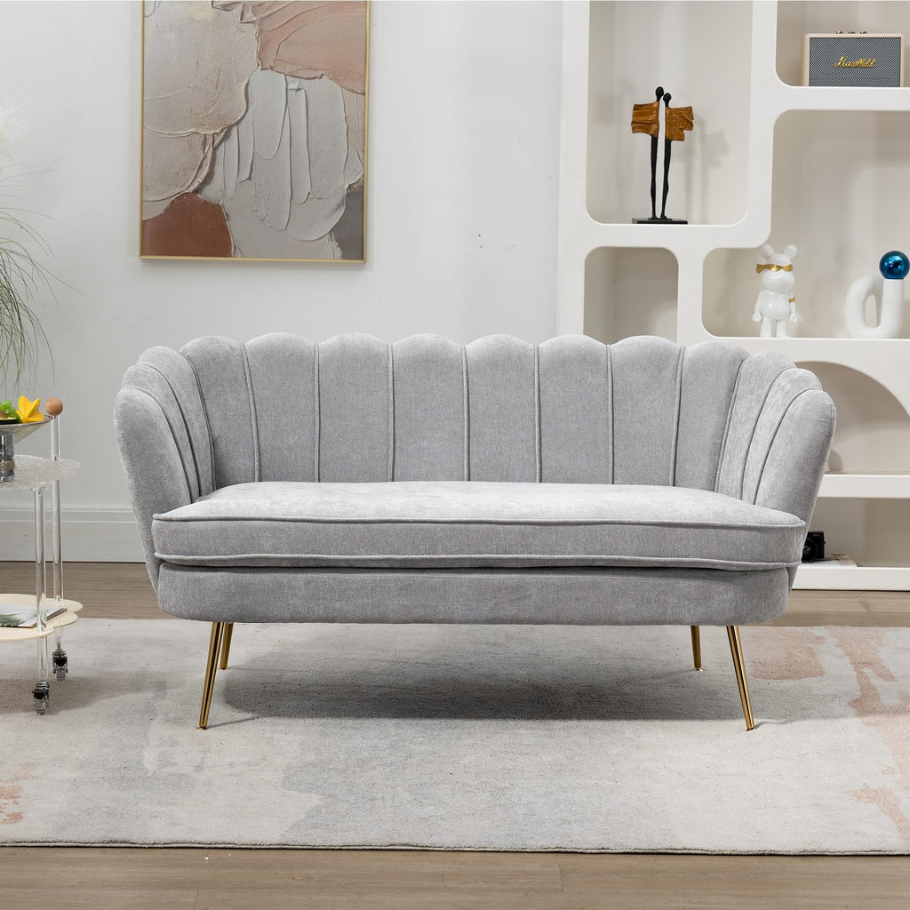 Light Gray Small Loveseat Sofa W115