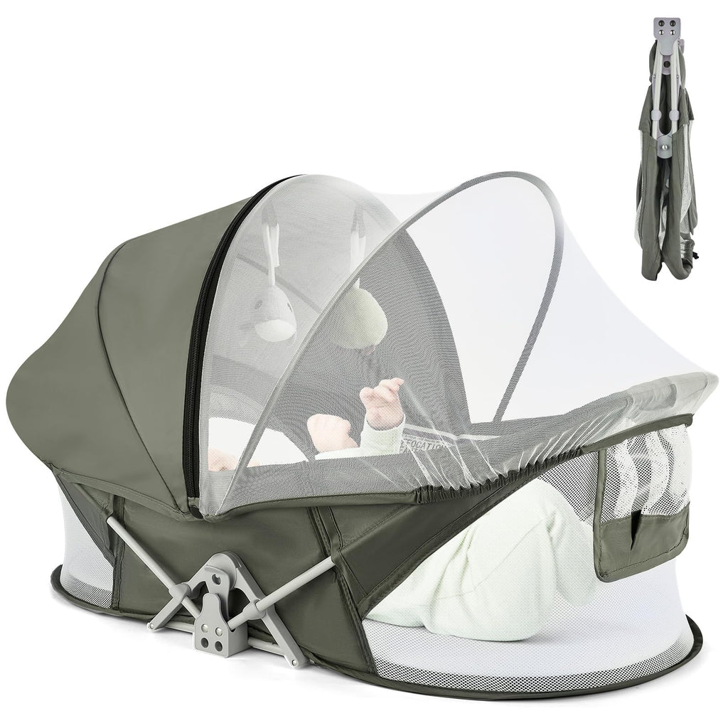 Portable Baby Bassinet with Mosquito Net & Sunshade M15787
