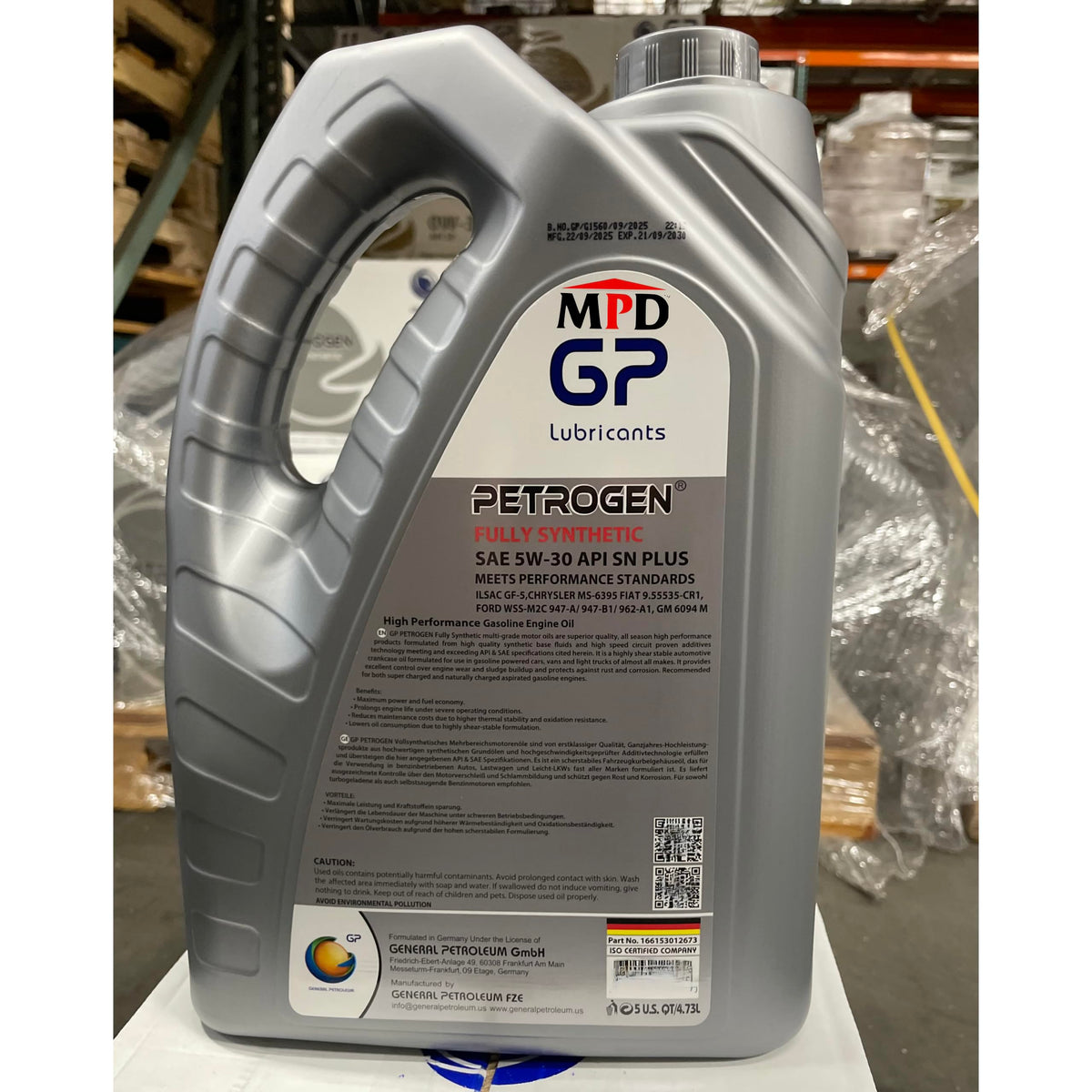 5W-30 Full Synthetic Motor Oil 5 Quarts P2753