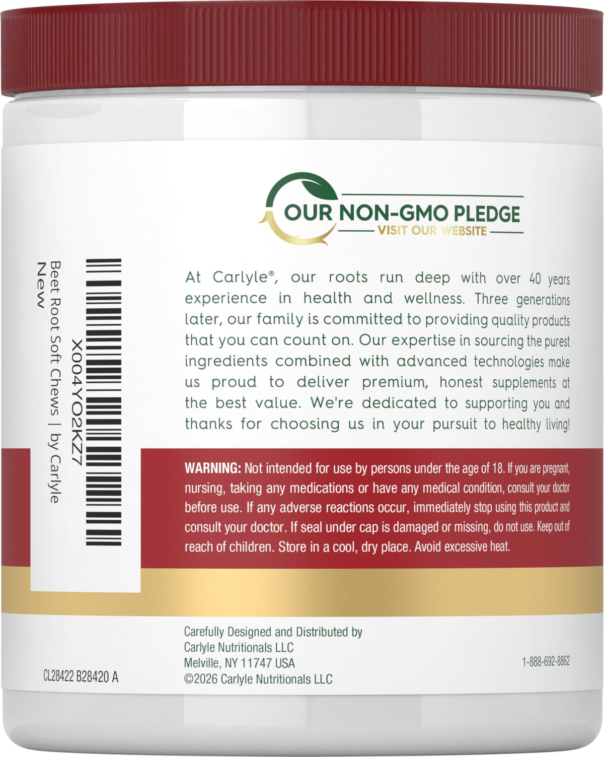 Beet Root Soft Chews 60 Count Mixed Berry Flavor L69679