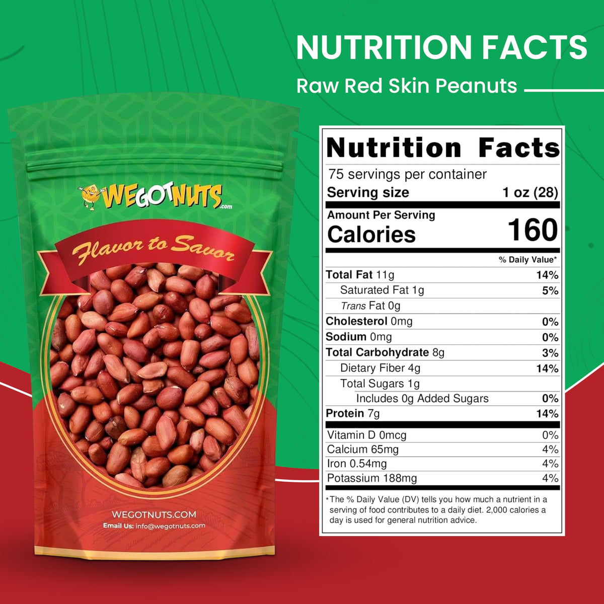 Red Skin Peanuts Unsalted 5LB Bag A511390