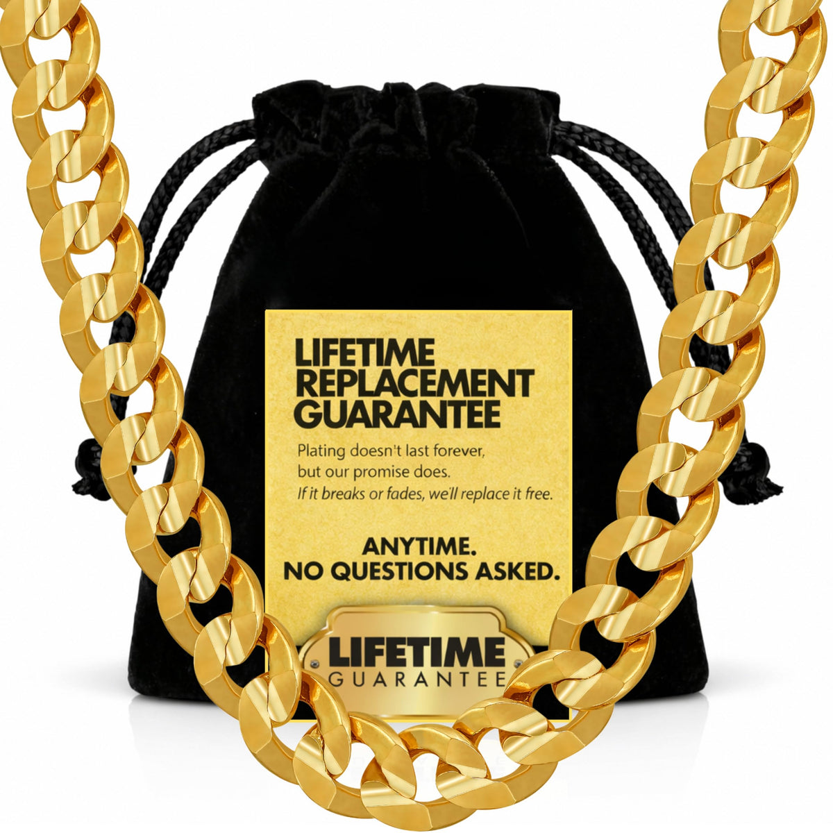 Gold Cuban Link Chain Necklace N700