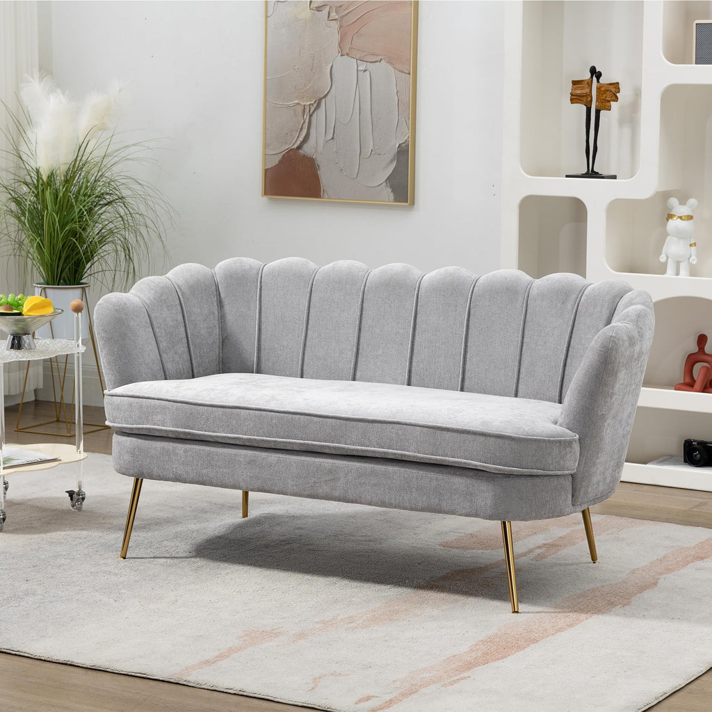 Light Gray Small Loveseat Sofa W115