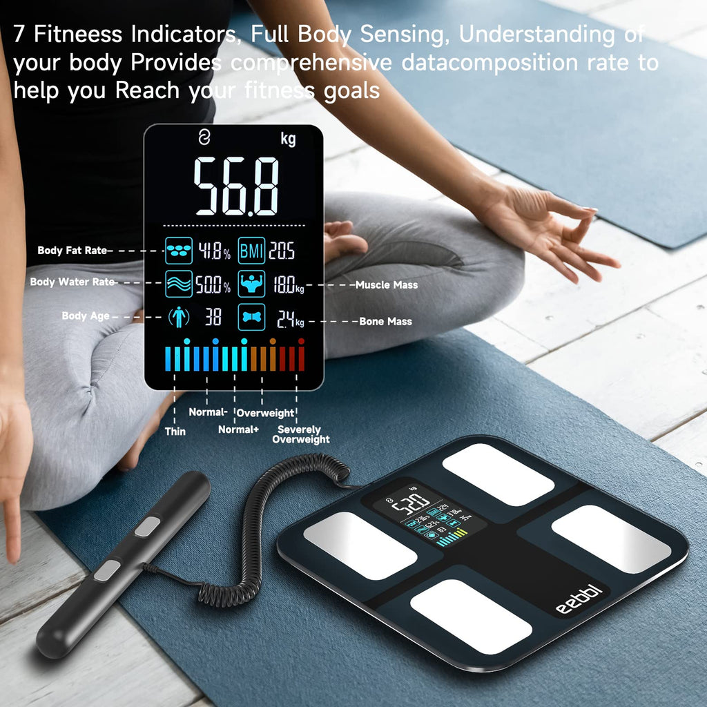 Body Fat Scale with Handheld, Bluetooth Body Composition Monitor 400 lbs D94667