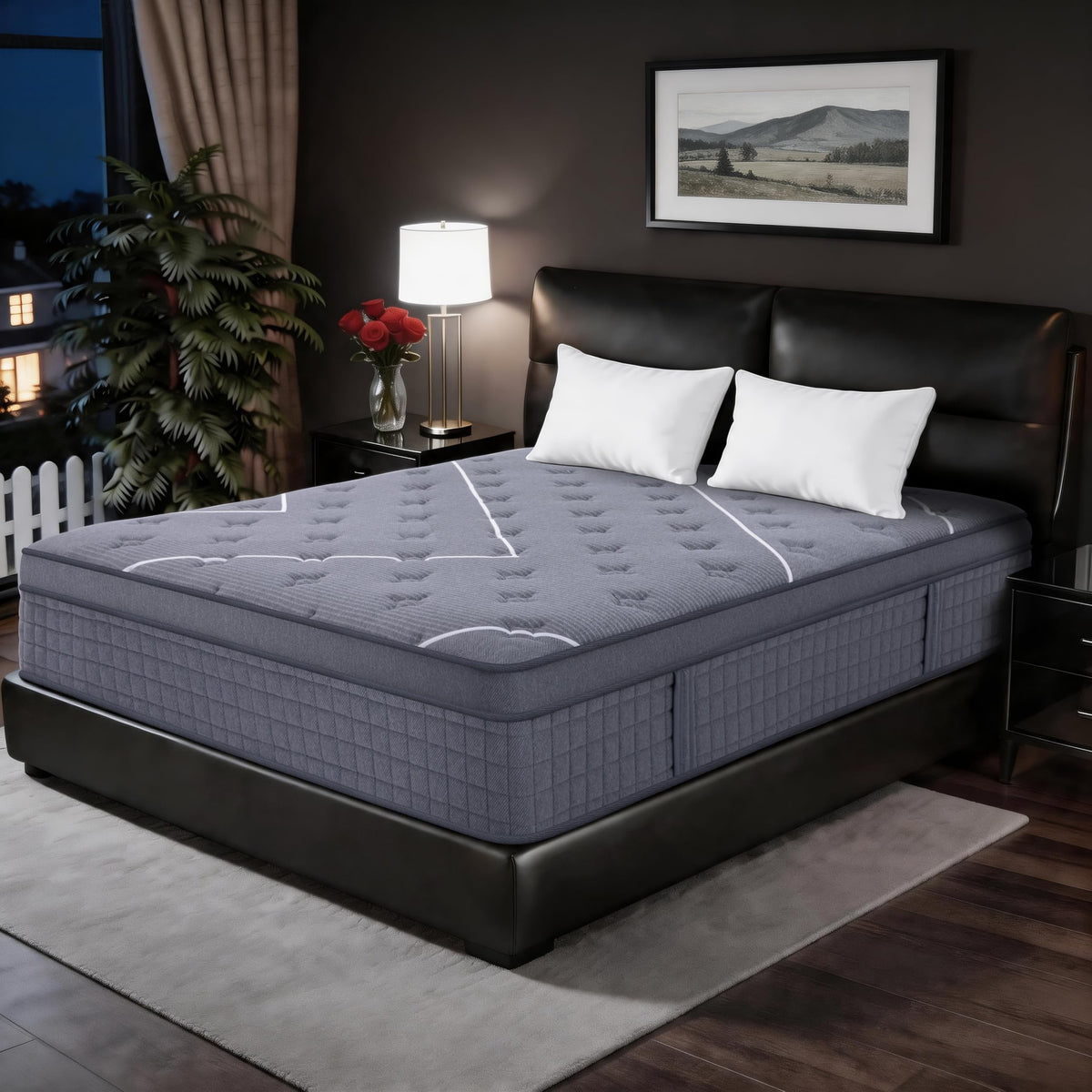 Full Size 12 Inch Gel Memory Foam Pocket Spring Medium Firm Mattress L16515