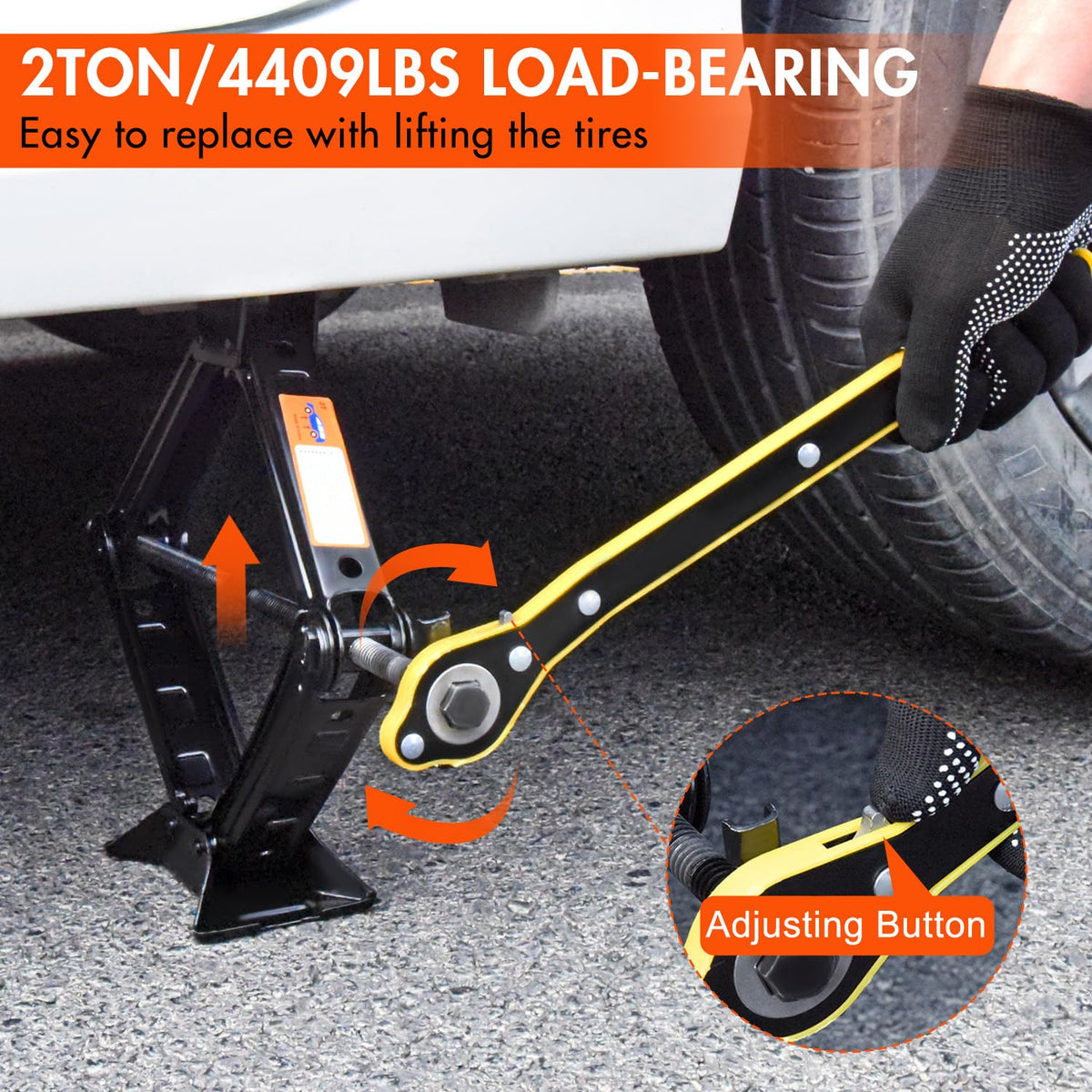 2 Ton Scissor Car Jack with Lug Wrench K173066