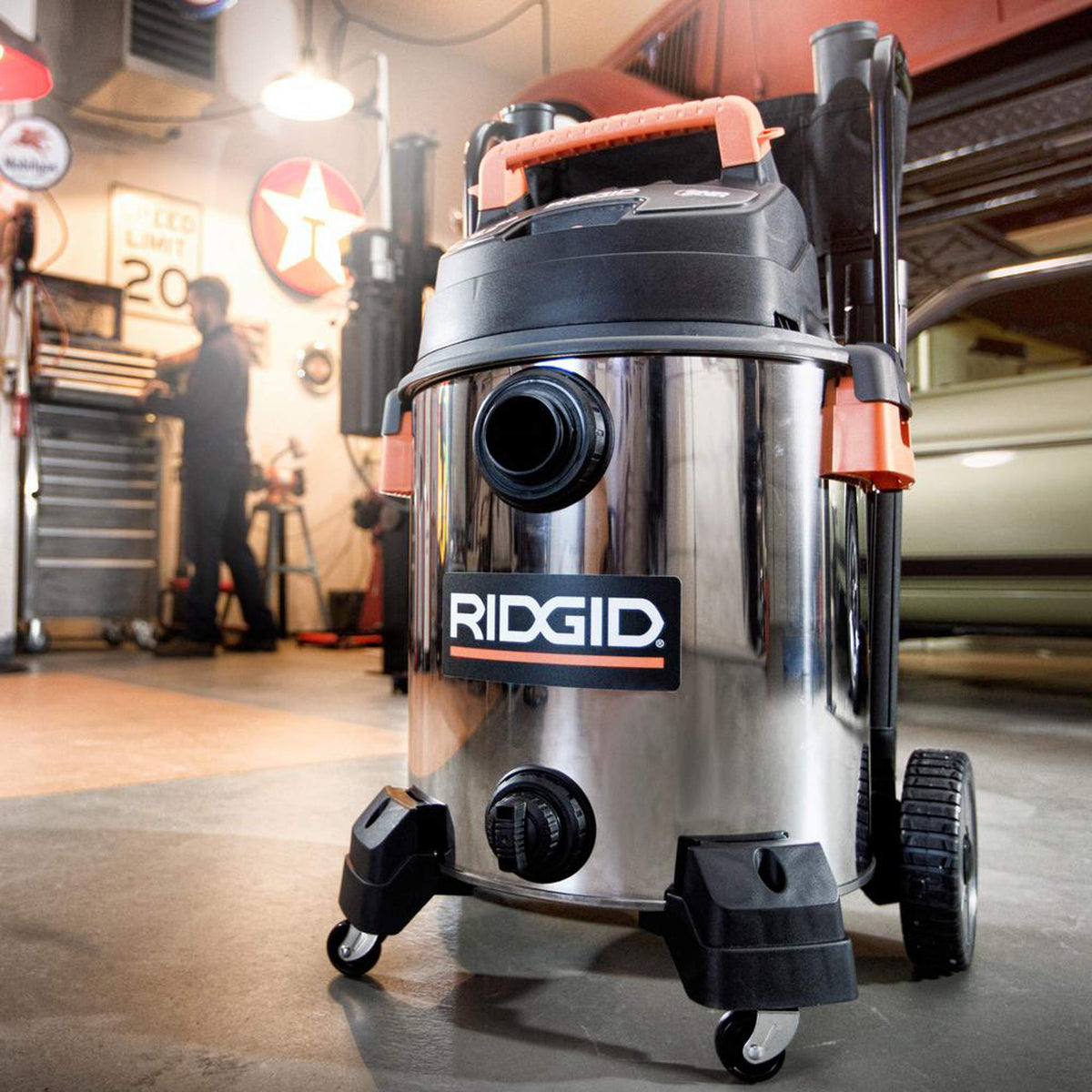 16 Gallon 6.5 Peak HP Stainless Steel Wet Dry Shop Vacuum H345