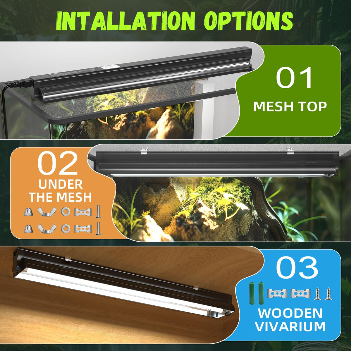 24W T5 5.0 UVB Reptile Light Fixture Combo Kit Y403290