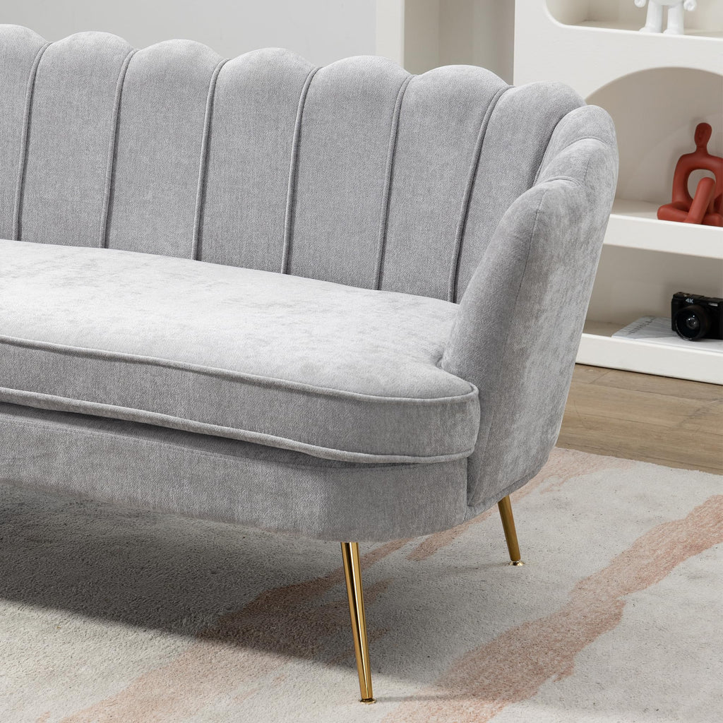 Light Gray Small Loveseat Sofa W115