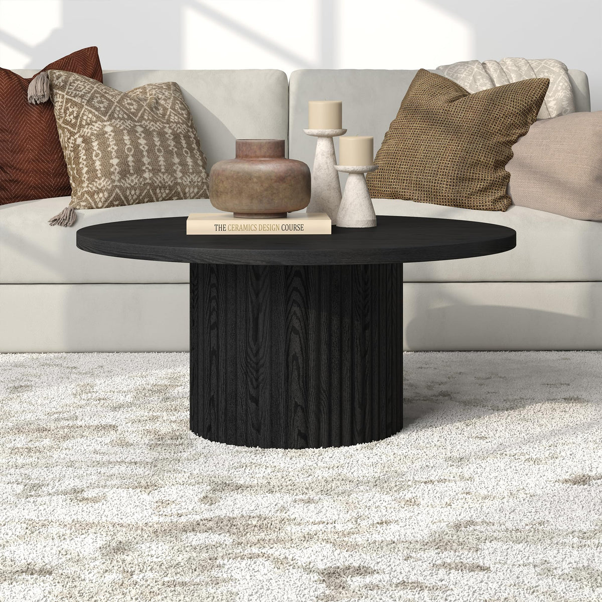 32" Modern Fluted Coffee Table B2244